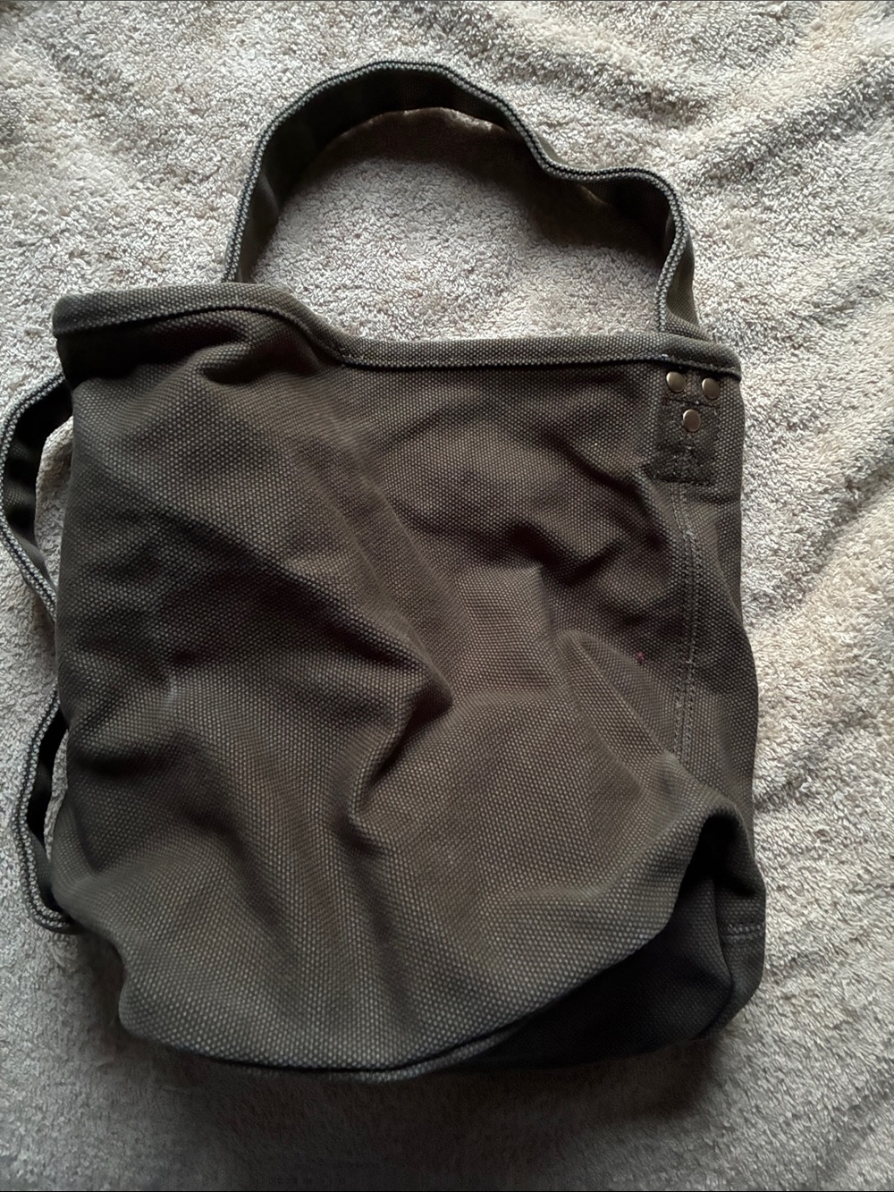 Duluth Trading Co Olive Green Canvas Messenger Bag - Picture 5 of 8